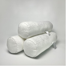 Подушка валик гипоаллергенная в жаккардовом сатине 7016 V Best Quality Белая